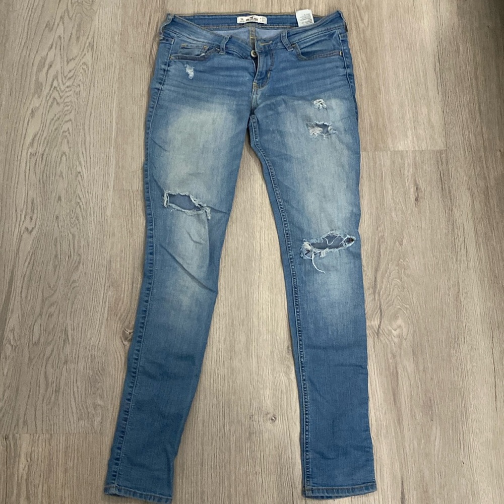 Hollister Blue Jeans. Ripped. Size 5R.